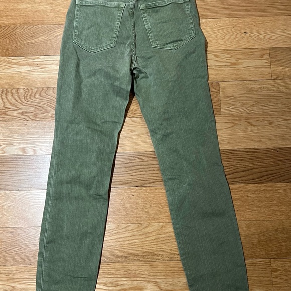 J.CREW 10” HIGHEST RISE TOOTHPICK JEAN, GARMENT-DYED OLIVE - Picture 3 of 9